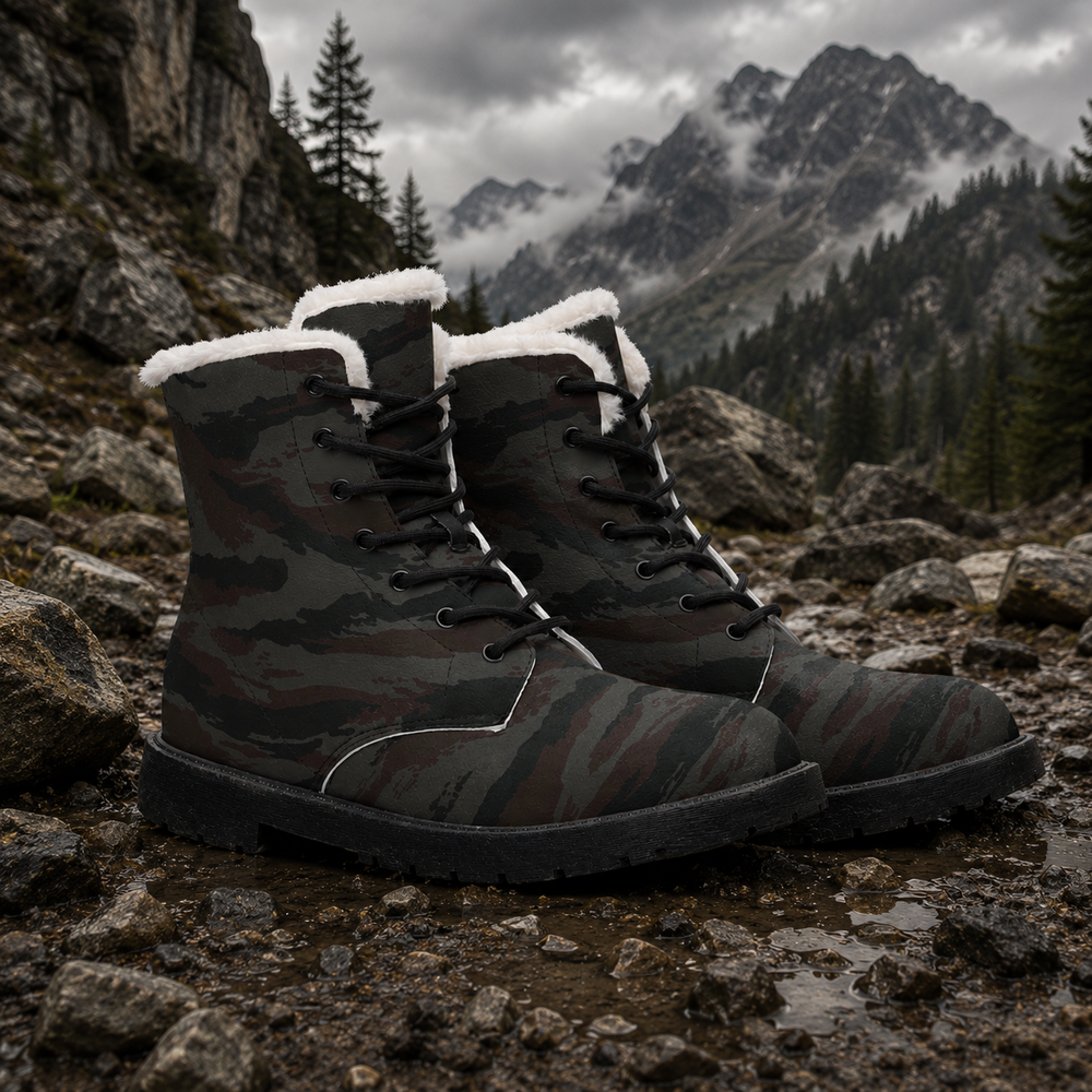 Cuban Grey Lizard Men's Insulated Military-Style Winter Work Boots