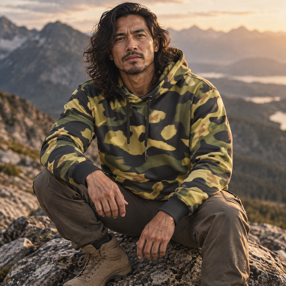 Czech Vz. 60 Salamander Camo Men's Thicken Pullover Hoodie