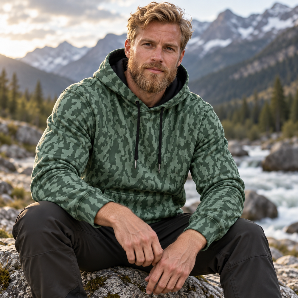 Polish WZ. 68 Mora Camo Men's Thicken Pullover Hoodie
