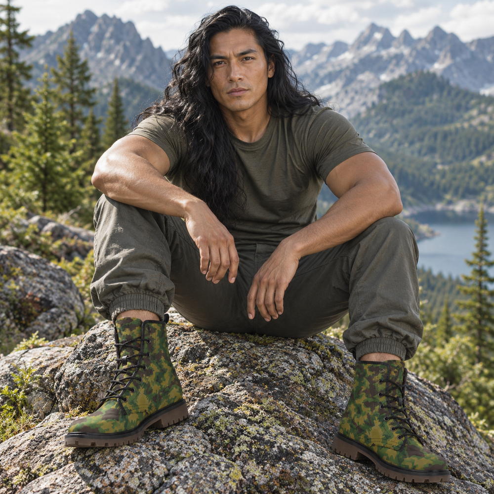 Hungarian Leaf Camo Men's Martin Short Boots