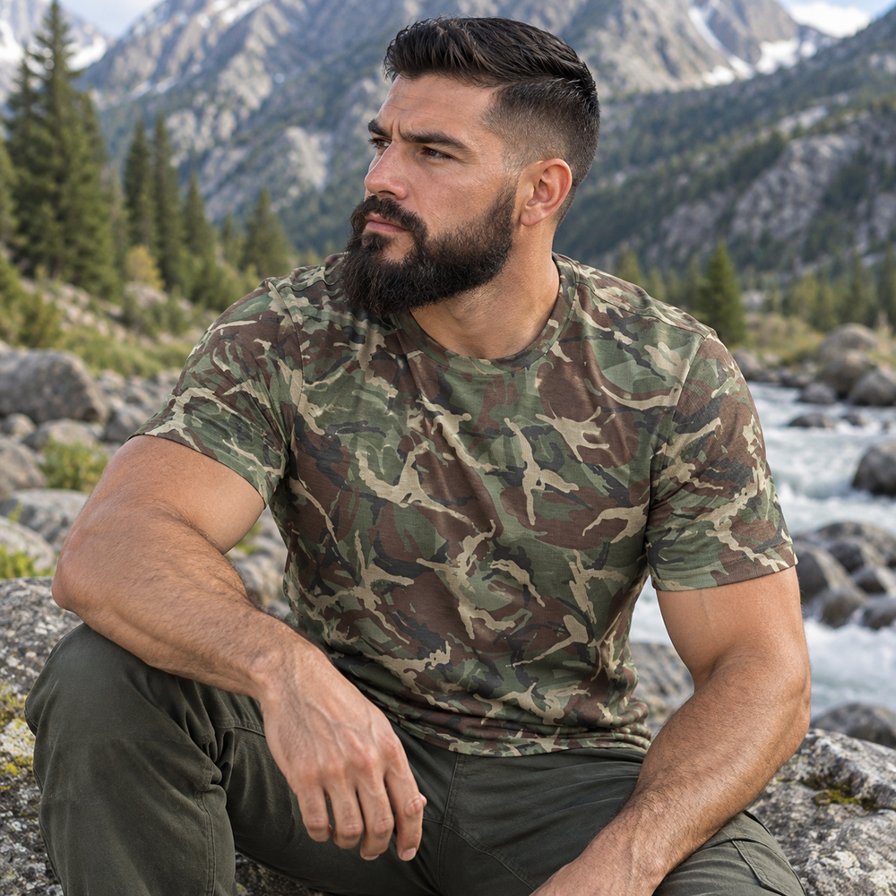 Bulgarian 5 Stone DPM Camo Men's O-Neck T-Shirt | 190GSM Cotton