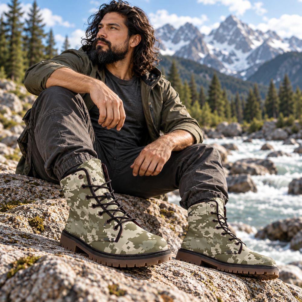 Ukrainian MM14 Camo Men's Martin Short Boots