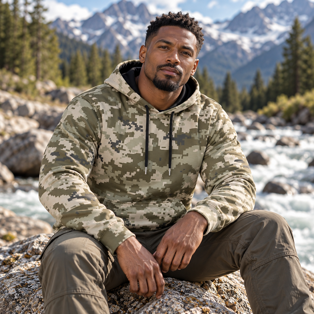 Ukrainian MM14 Camo Men's Thicken Pullover Hoodie