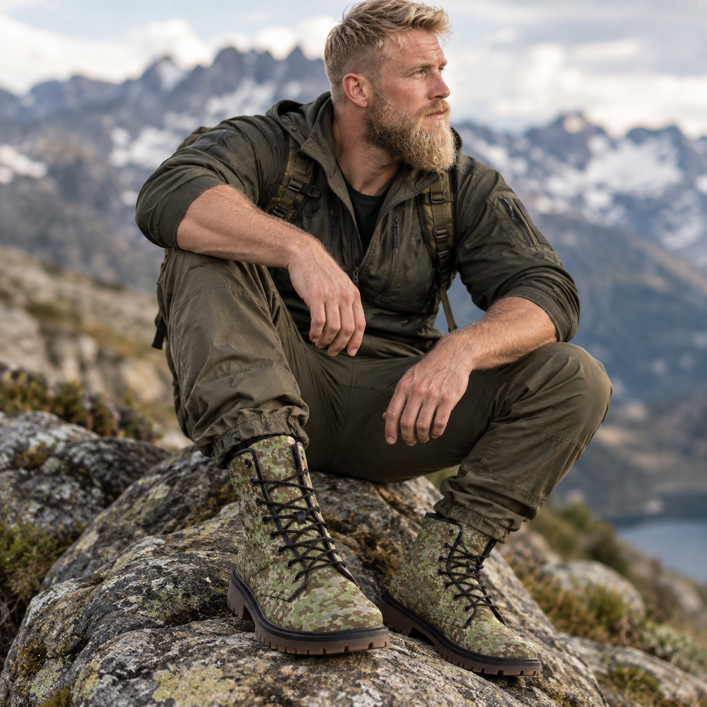 German Multitarn Camo Men's Martin Short Boots