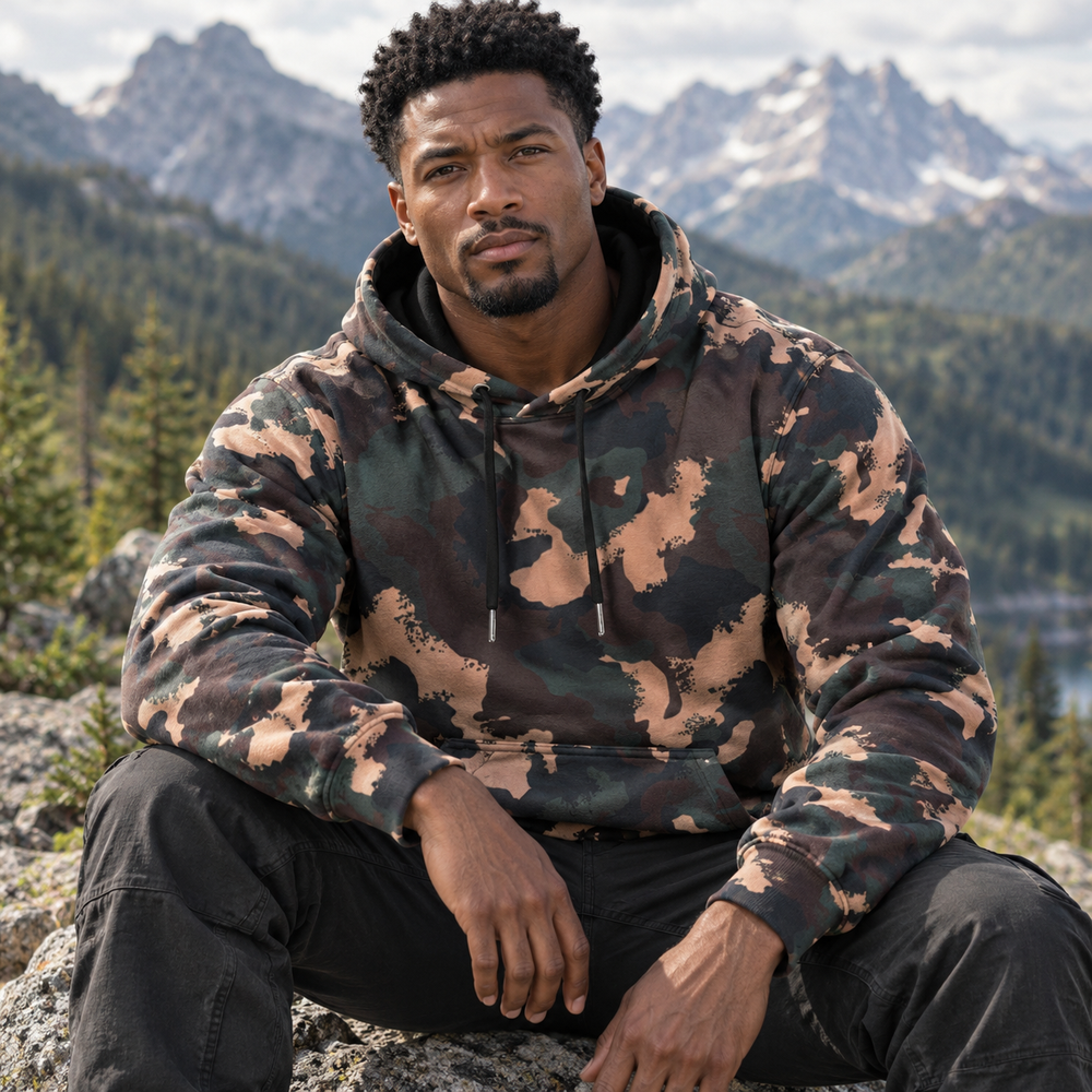Hungarian M1990 Camo Men's Thicken Pullover Hoodie