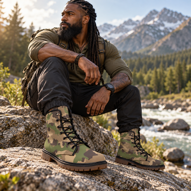 Swiss Taz 90 Multiumfeld Camo Men's Martin Short Boots - Equippage.com