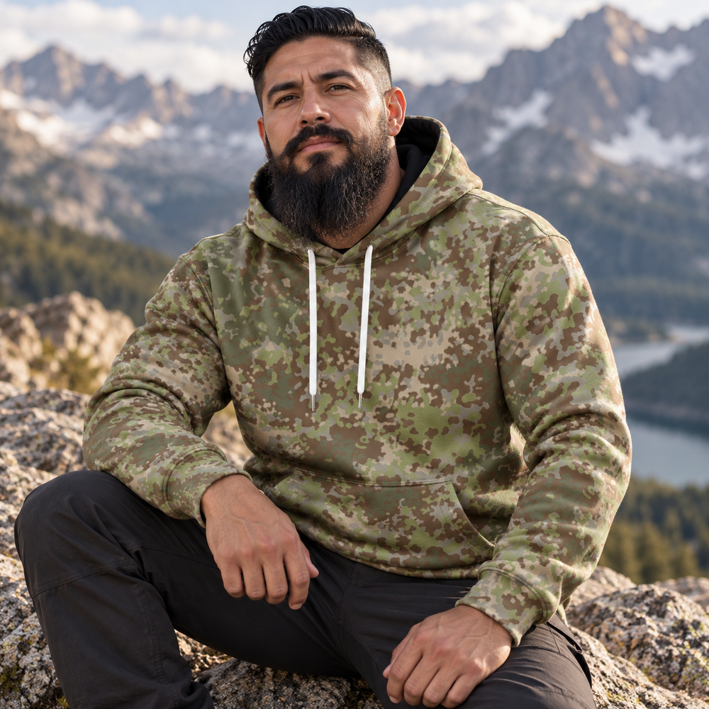 German Multitarn Camo Men's Thicken Pullover Hoodie