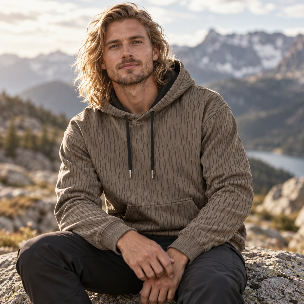 German Strichtarn Camo Men's Thicken Pullover Hoodie