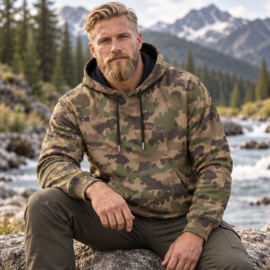Swiss Taz 90 Multiumfeld Camo Men's Thicken Pullover Hoodie - Equippage.com