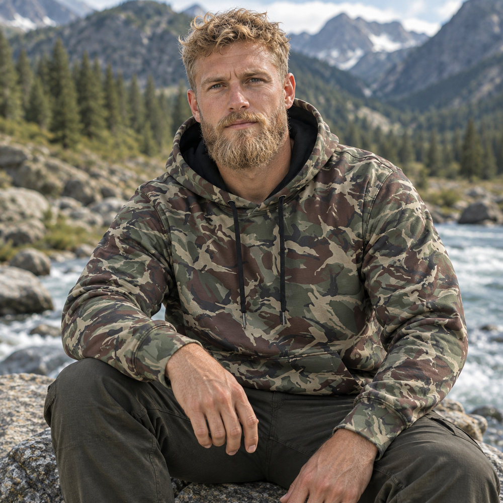 Bulgarian 5 Stone DPM Camo Men's Thicken Pullover Hoodie