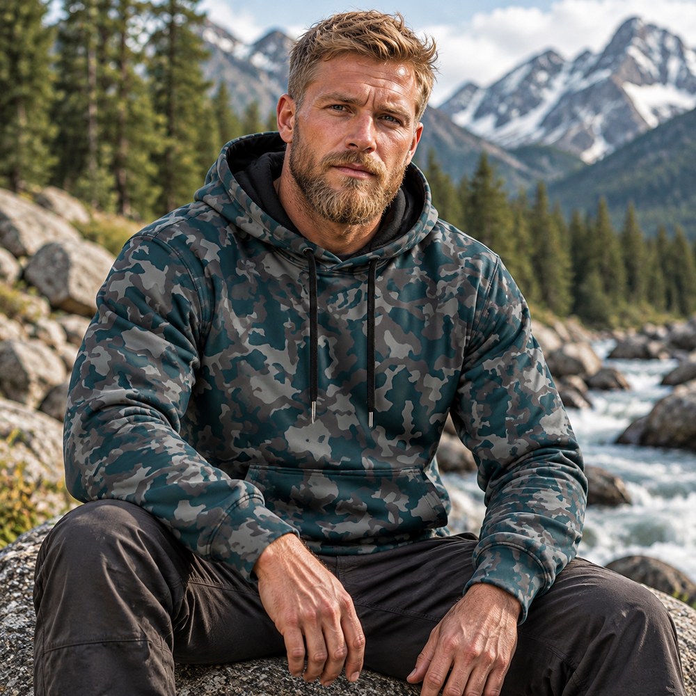 Ukrainian Dubok Camo Men's Thicken Pullover Hoodie