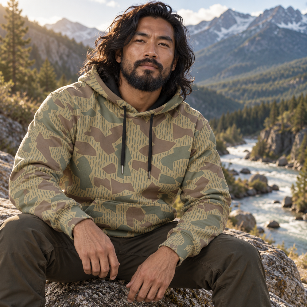Bulgarian 1979 Splinter Camo Men's Thicken Pullover Hoodie