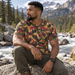 Swiss Taz 83 Alpenflage Camo Men's O-Neck T-Shirt | 190GSM Cotton - Equippage.com