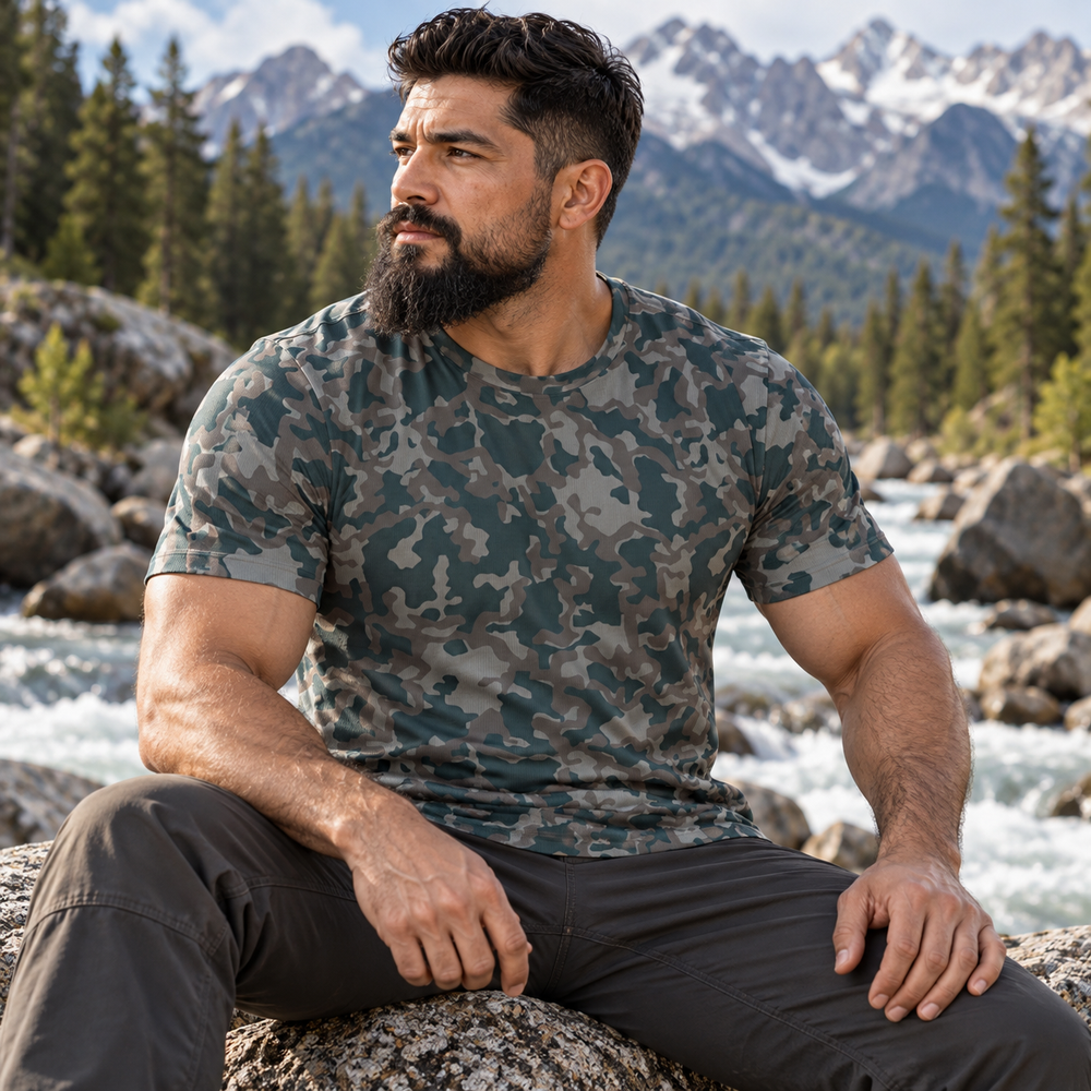 Ukrainian Dubok Camo Men's O-Neck T-Shirt | 190GSM Cotton