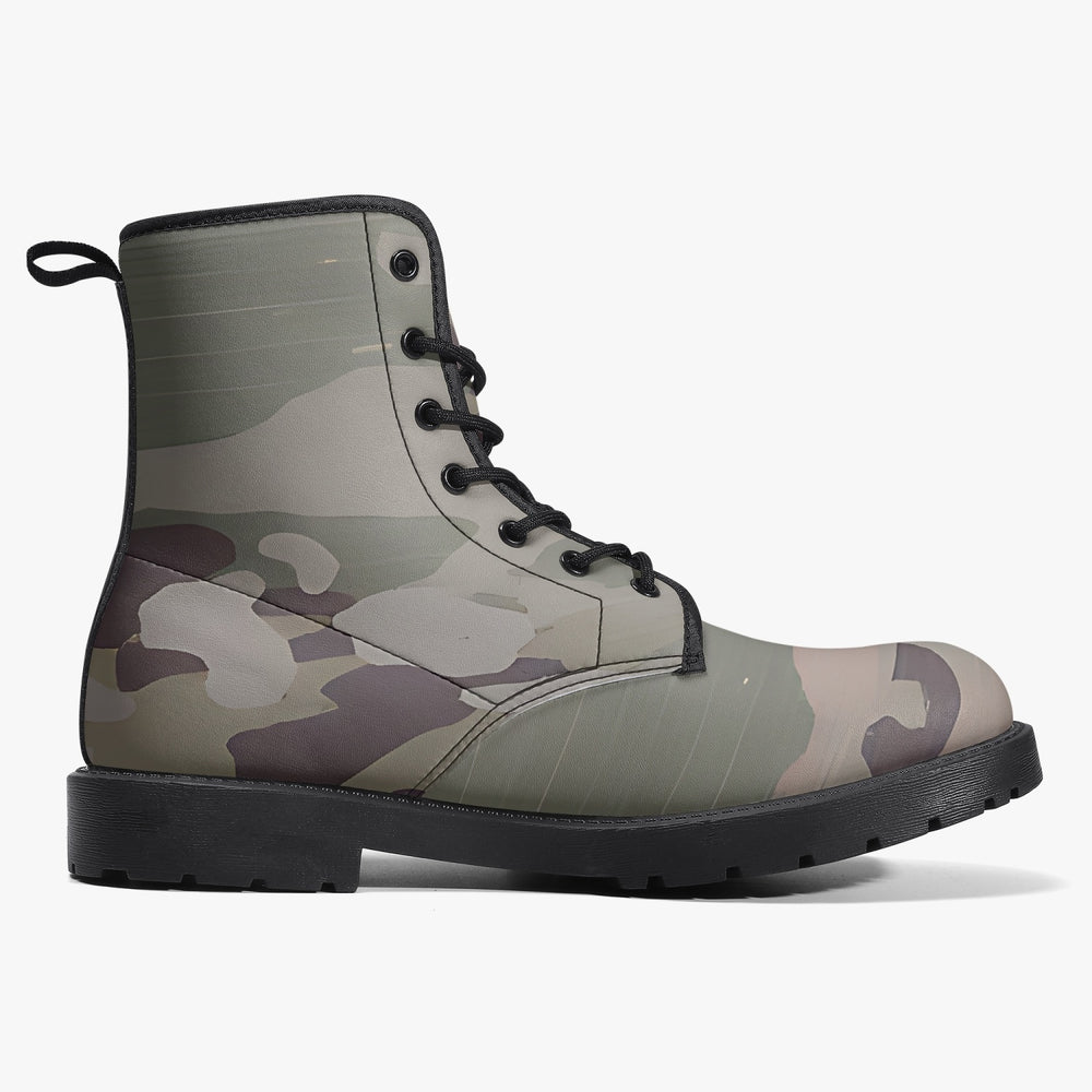 Scorpion Camouflage Trendy Leather Boots