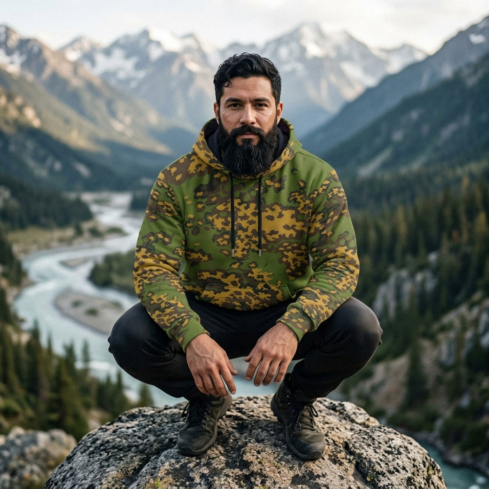 Russian Partizan Camo Men's Thicken Pullover Hoodie