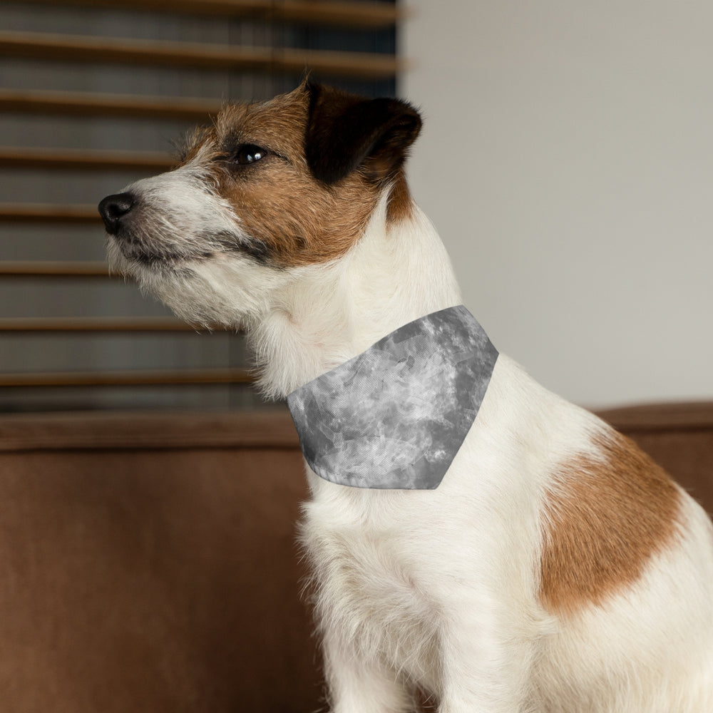 Grey Water Color Pet Bandana Collar