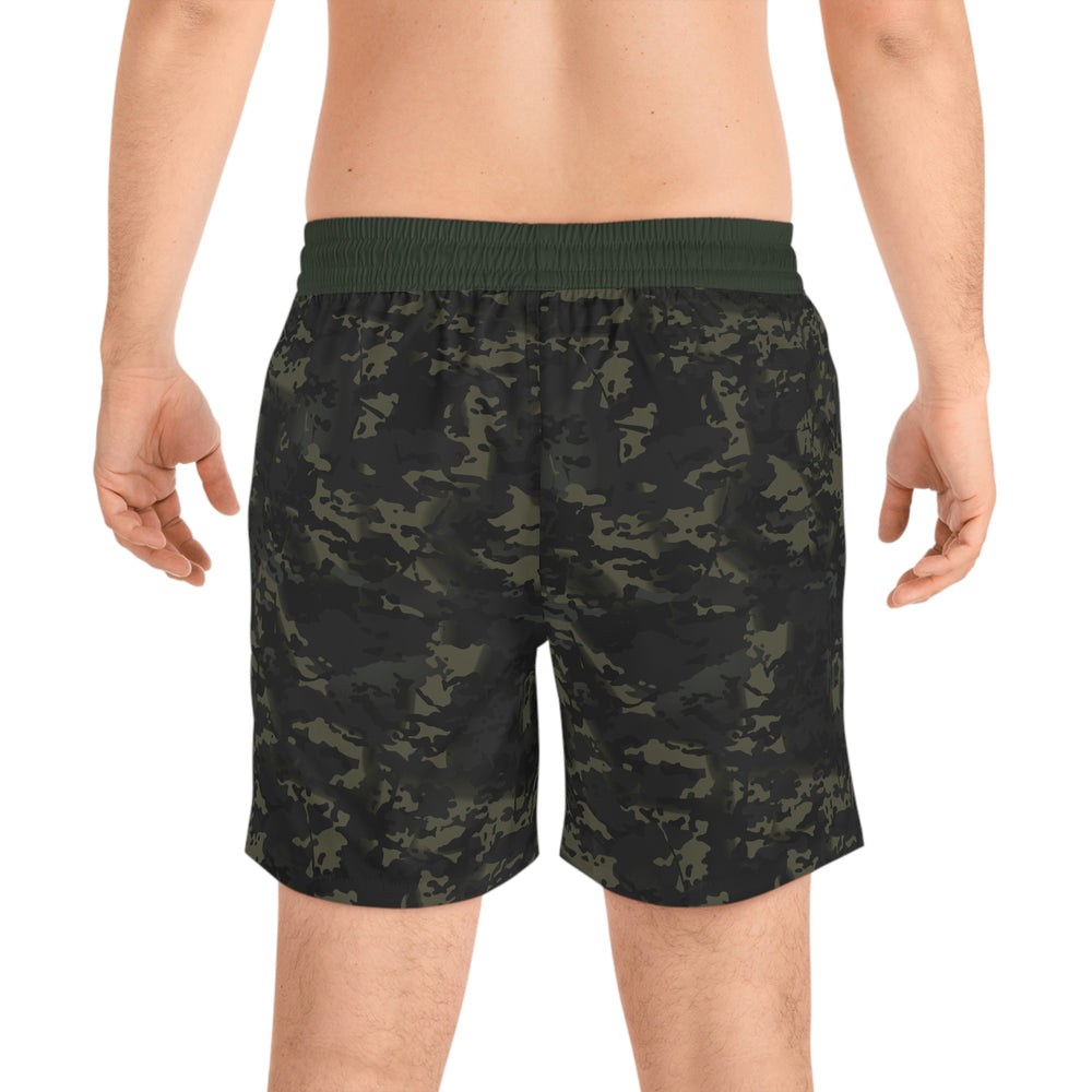 Equippage BMC Green Stripe Men's Mid-Length Swim Shorts