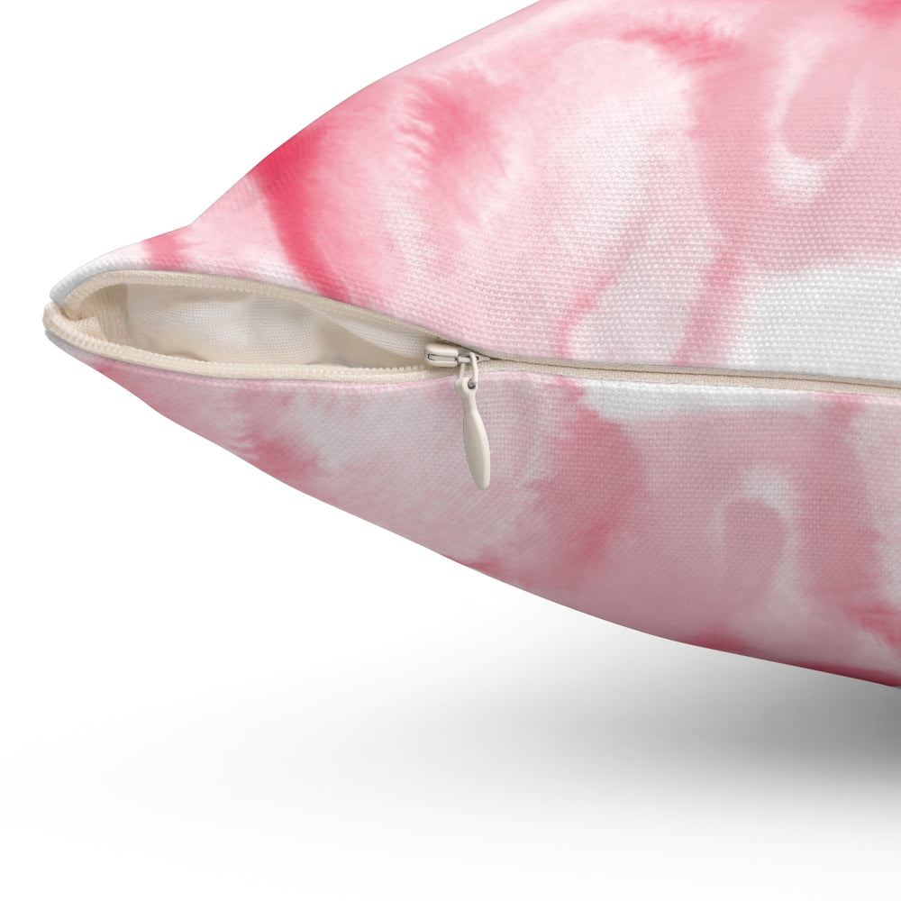 Rose Water Color Spun Polyester Square Pillow