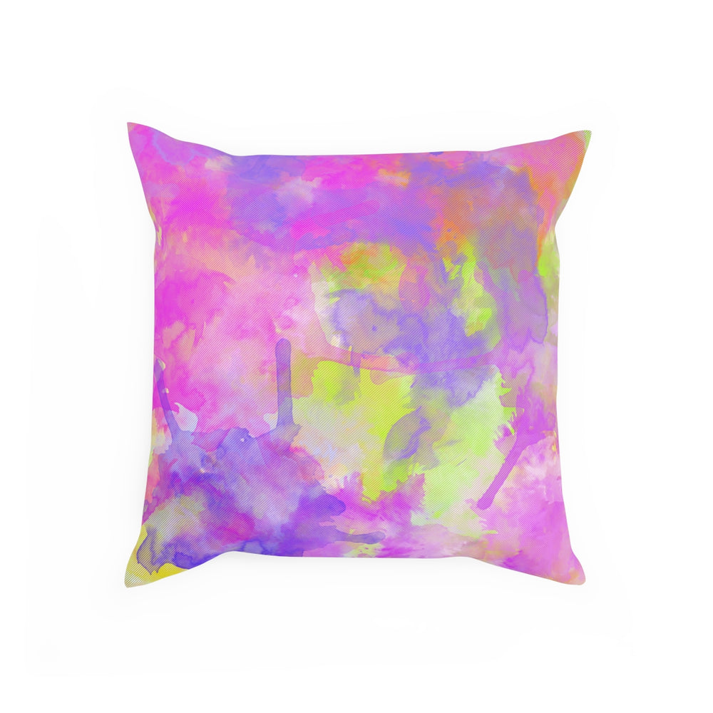 Water Color Neon Pillow