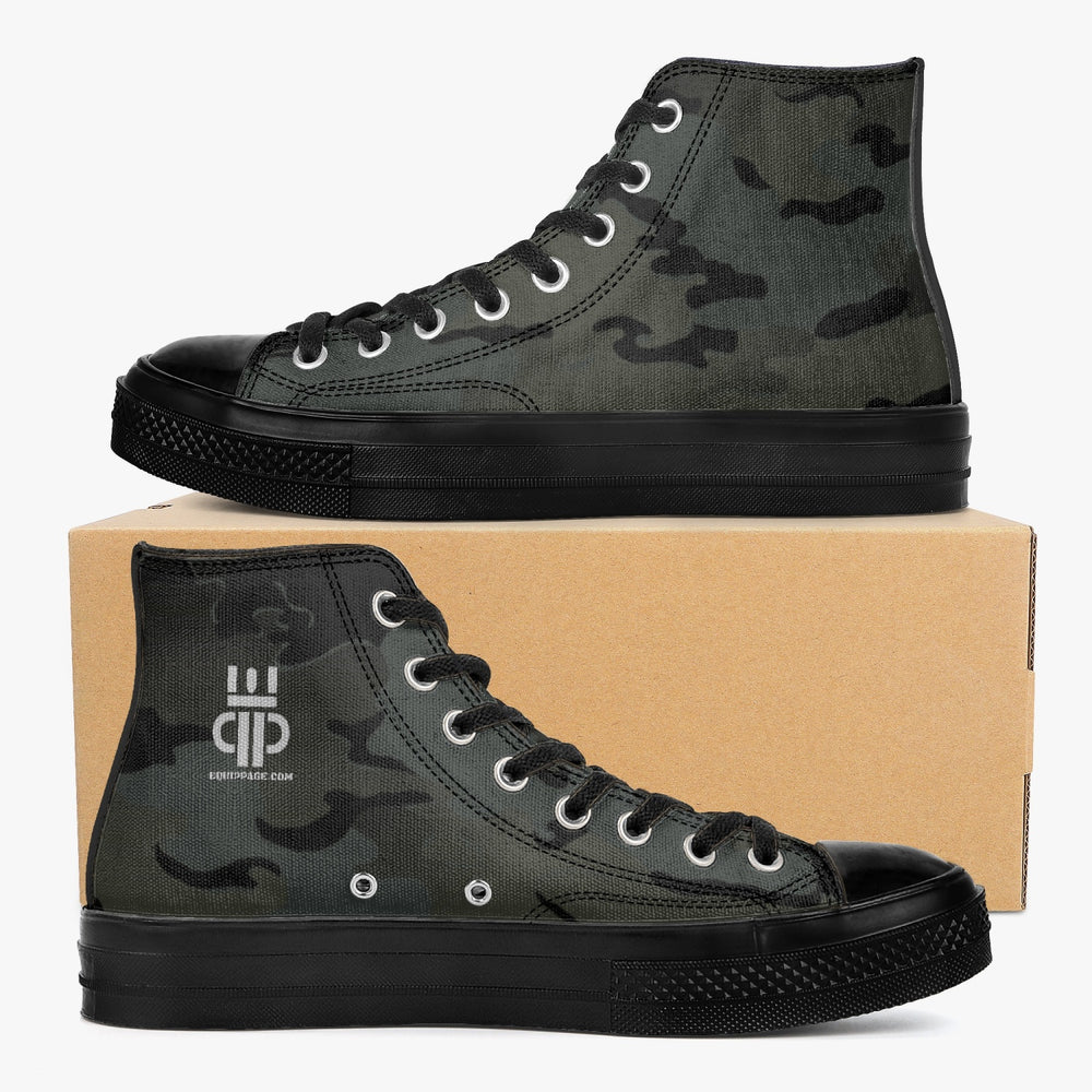 Equippage BJMC New High-Top Canvas Shoes - Black