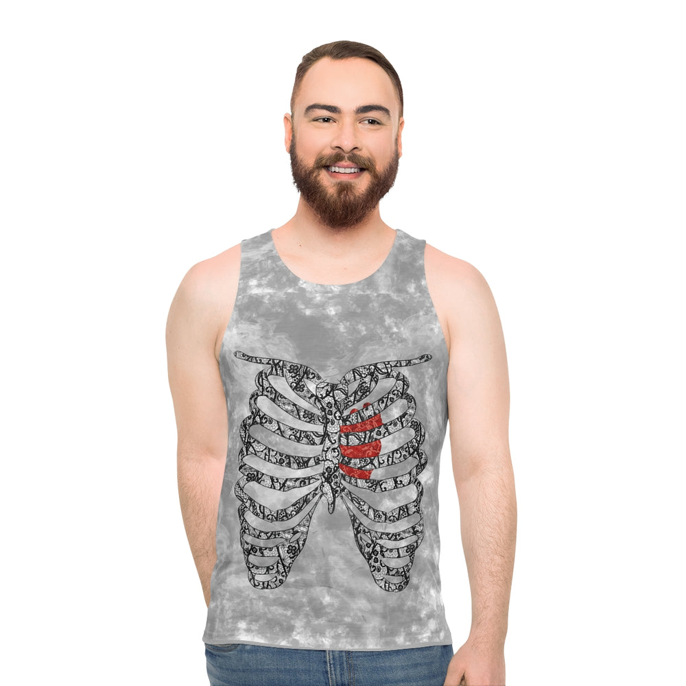 Lace Rib Cage Unisex Tank Top (AOP)
