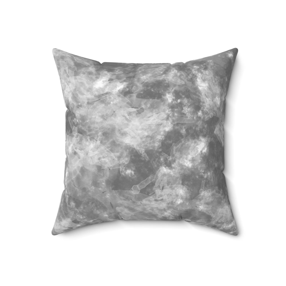 Grey Water Color Spun Polyester Square Pillow