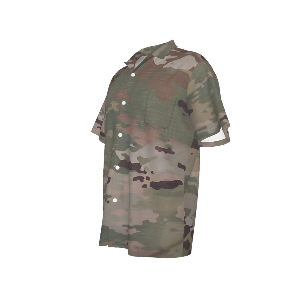 Scorpion Camouflage Men's Hawaiian Shirt With Pocket
