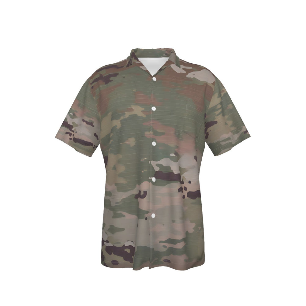 Scorpion Camouflage Men's Hawaiian Shirt With Pocket
