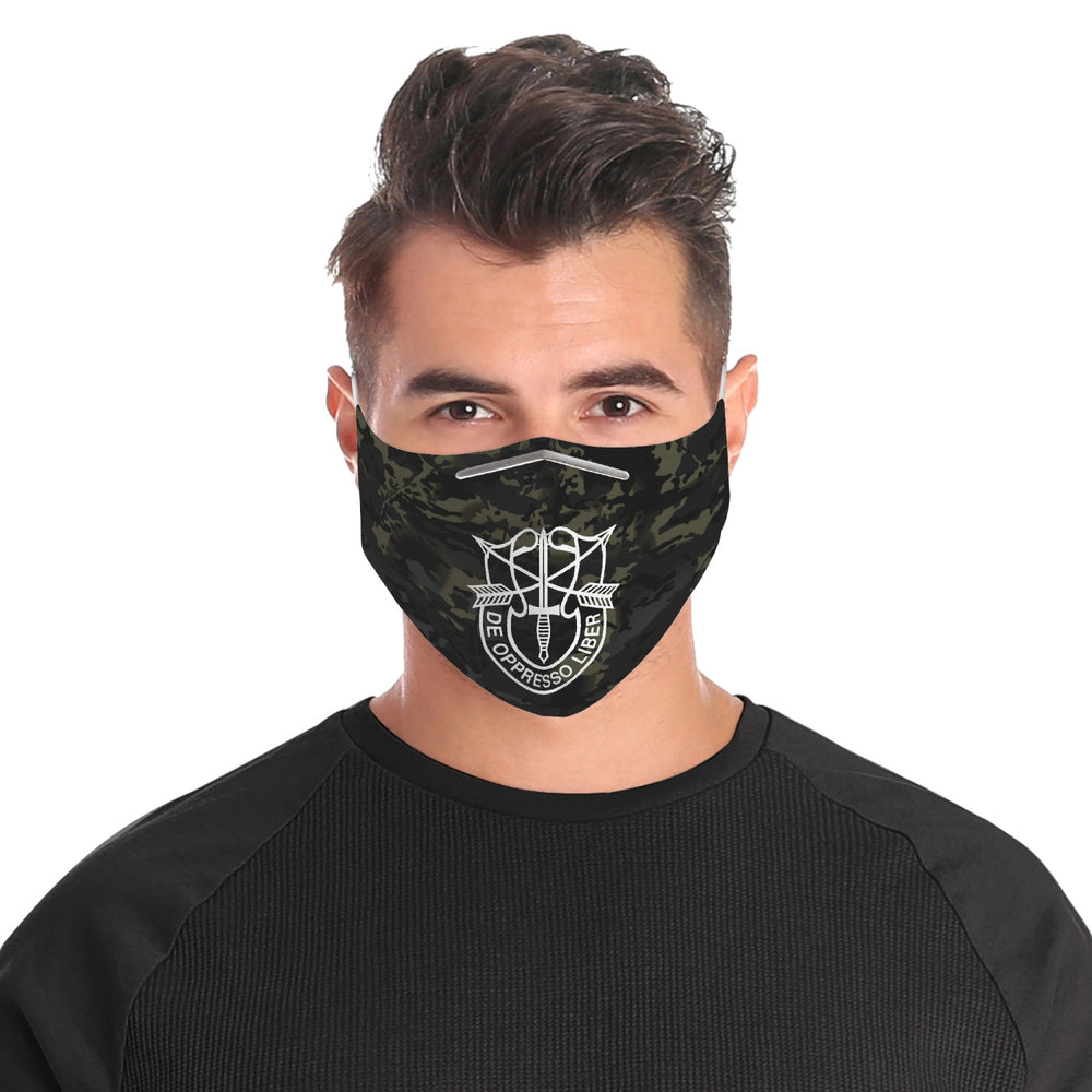 Equippage Black Multicam Cloth Face Mask For Adults