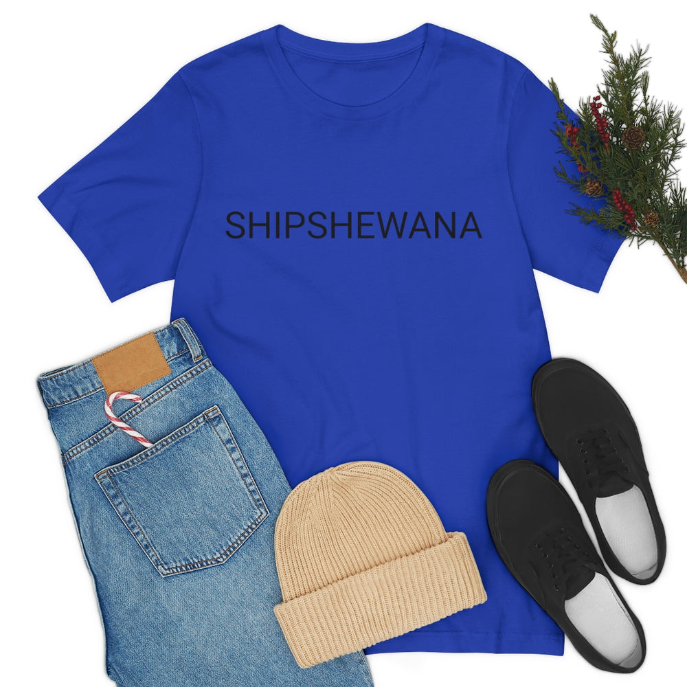 SHIPSHEWANA Indiana Unisex Jersey Short Sleeve Tee by Equippage.com