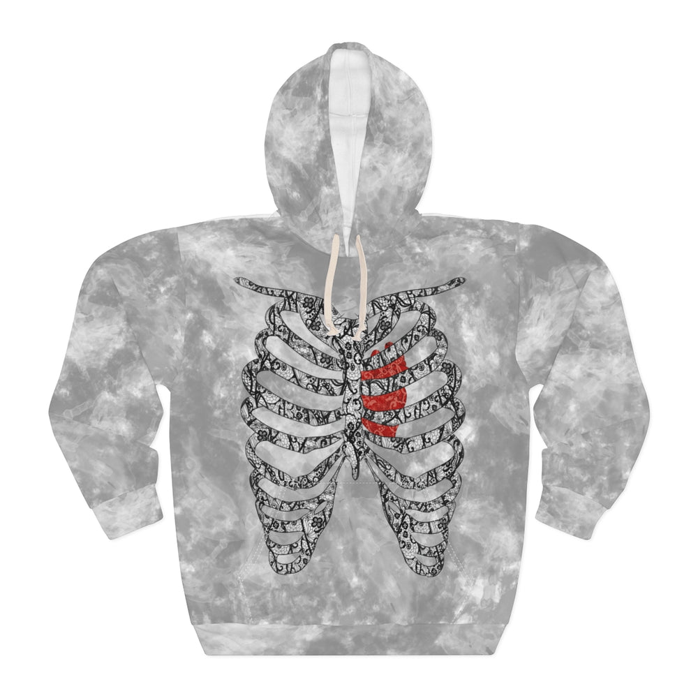Lace Rib Cage AOP Unisex Pullover Hoodie