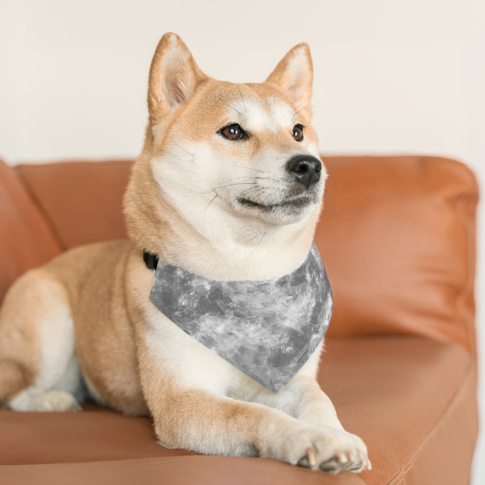 Grey Water Color Pet Bandana Collar