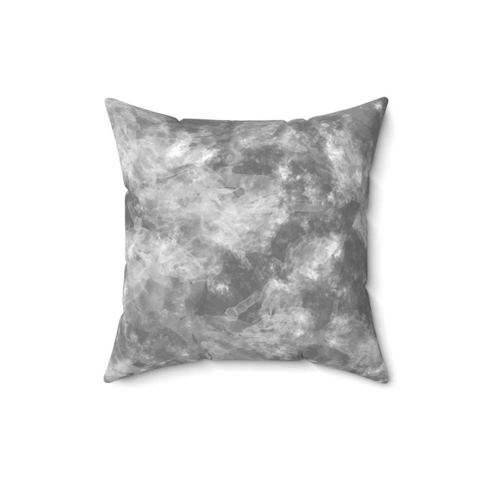 Grey Water Color Spun Polyester Square Pillow