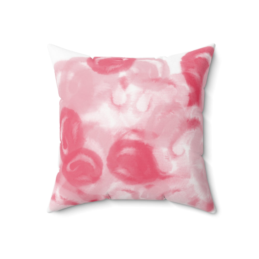 Rose Water Color Spun Polyester Square Pillow