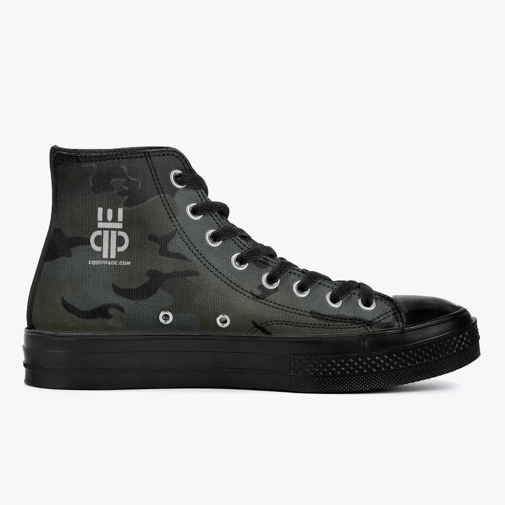 Equippage BJMC New High-Top Canvas Shoes - Black