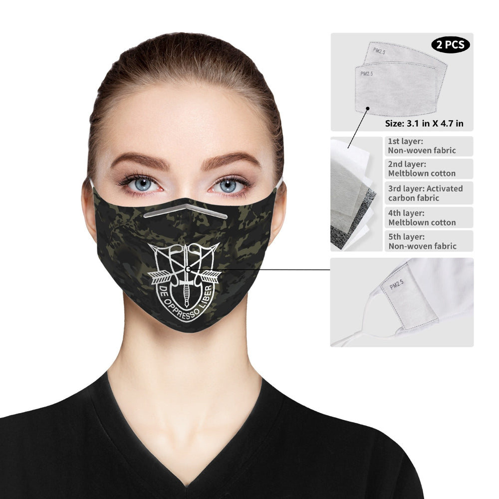 Equippage Black Multicam Cloth Face Mask For Adults