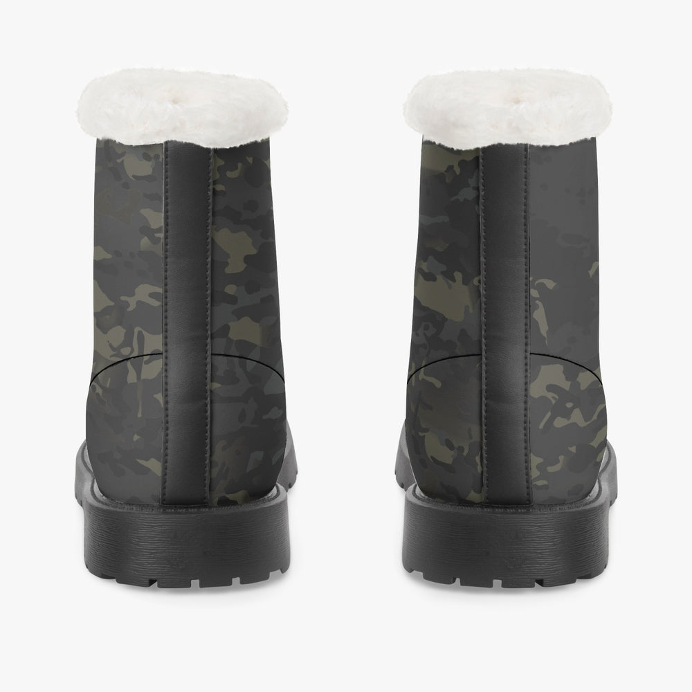 Equippage Black MultiCam Faux Fur Leather Boots