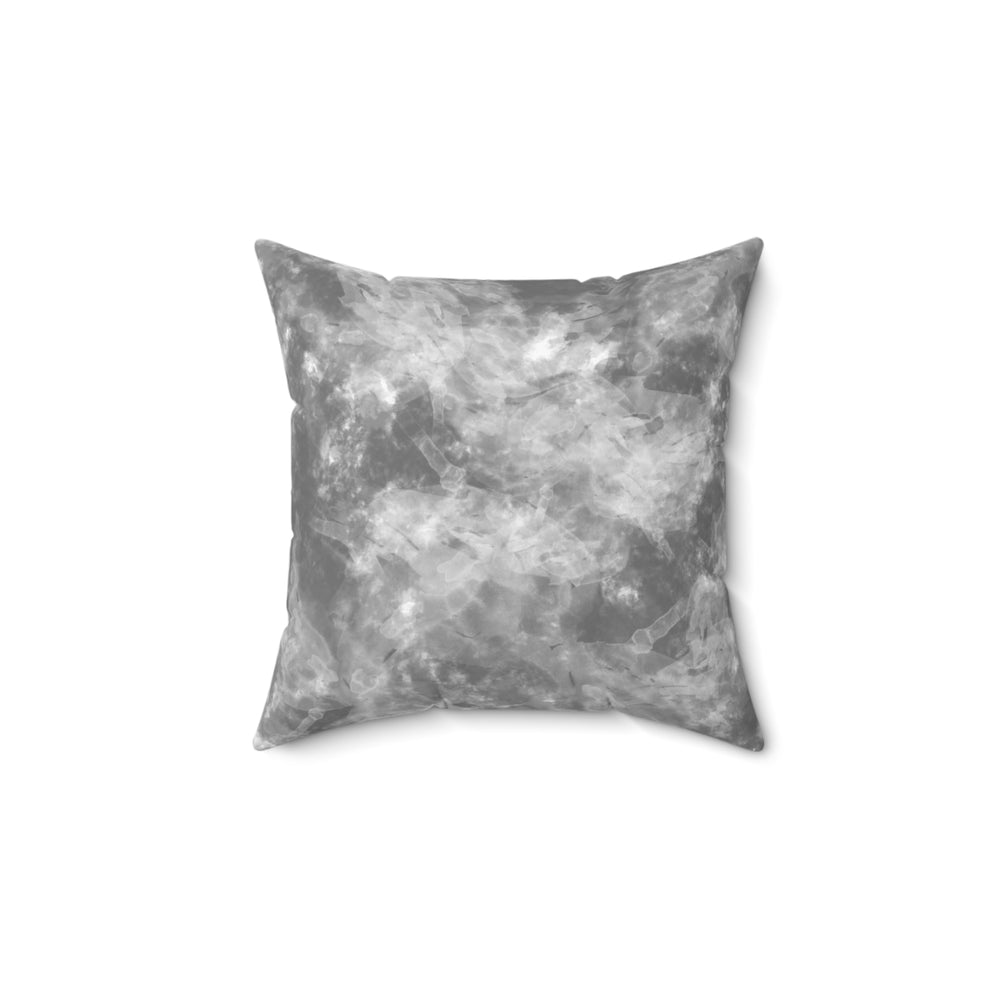 Grey Water Color Spun Polyester Square Pillow