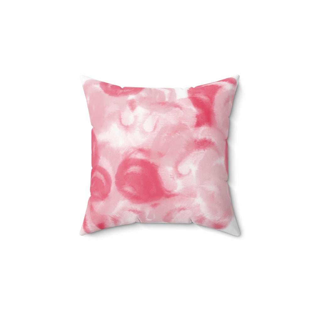 Rose Water Color Spun Polyester Square Pillow