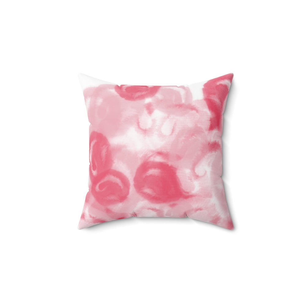 Rose Water Color Spun Polyester Square Pillow