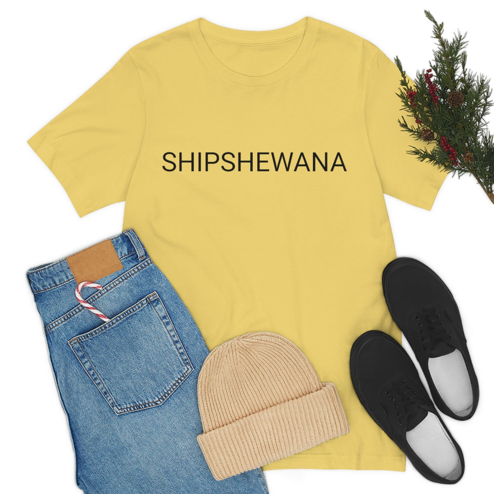 SHIPSHEWANA Indiana Unisex Jersey Short Sleeve Tee by Equippage.com