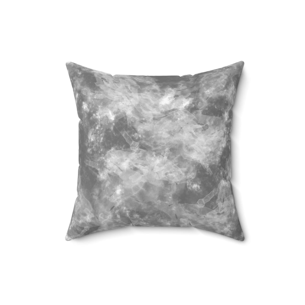 Grey Water Color Spun Polyester Square Pillow