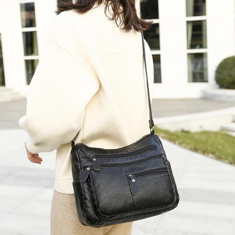 Casual Women Bag Soft Leather Messenger Bags