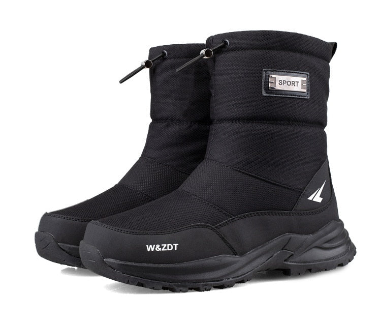Men Zip Platform Snow Boots