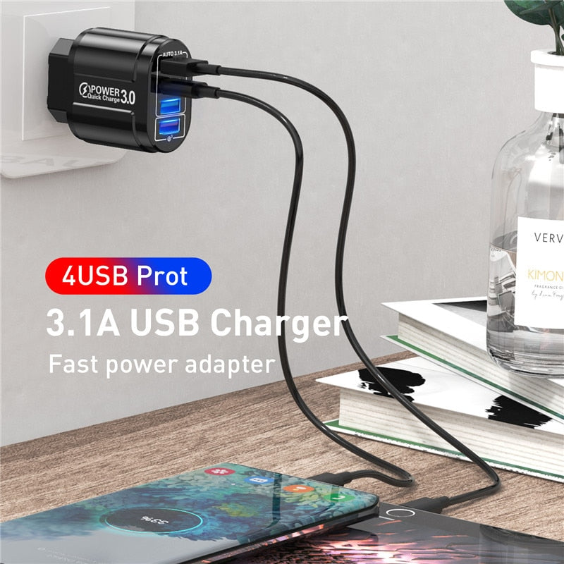 USLION 48W USB Fast Charger Adapter 3.0