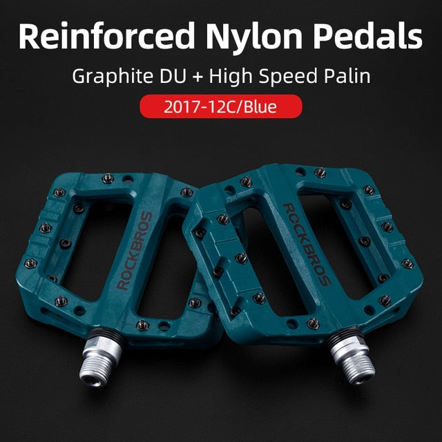 ROCKBROS Nylon Bearings Bike Flat Pedals