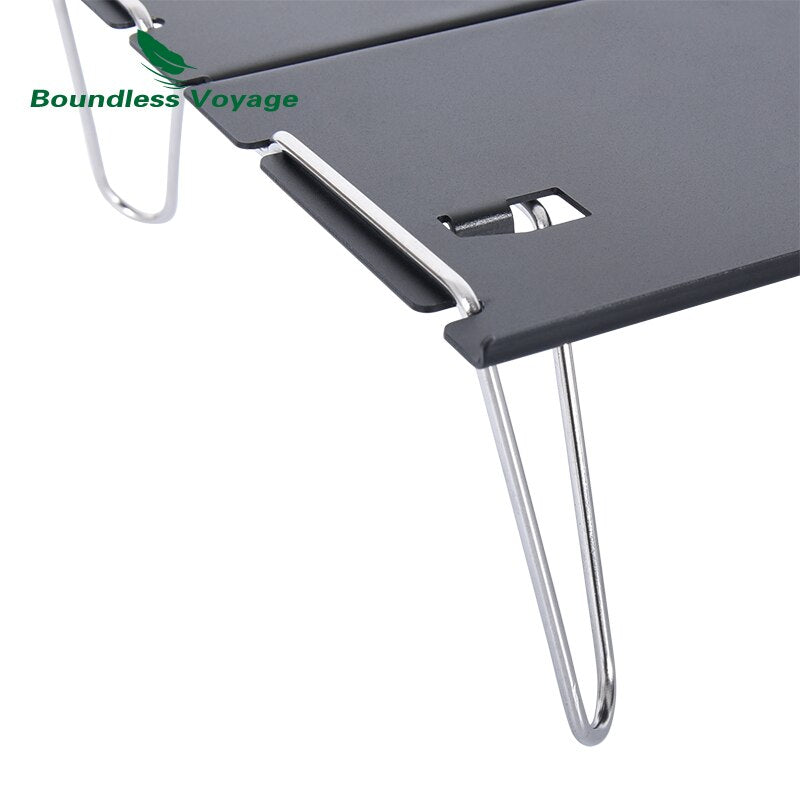 Boundless Voyage Camping Table Lightweight Hard-Topped Folding Table Aluminium Alloy Mini Table with Carry Bag BVT01
