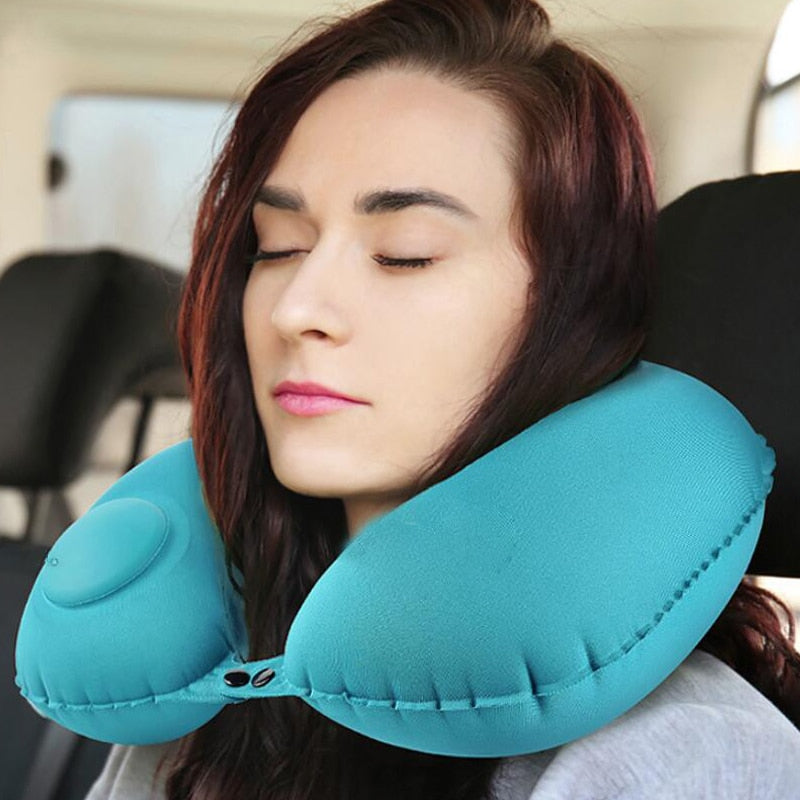 U-Shape Automatic Air Inflatable Neck Pillow