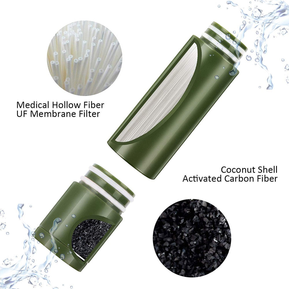 Min 5000L Outdoor Portable Water filter Safety Emergency Water Purifier Personal  Filtration Outdoor Activities Water Filter